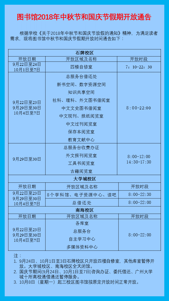 图书馆2018年中秋节和国庆节假期开放通告.png